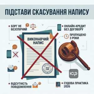 Юридичні підстави для скасування виконавчого напису