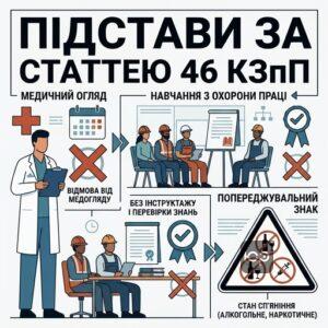 Підстави для відсторонення працівника згідно зі статтею 46 КЗпП України