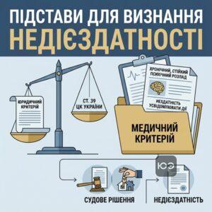 Правові підстави та медичні критерії для визнання особи недієздатною через суд