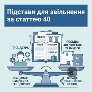 Юридичні підстави для звільнення за невідповідність займаній посаді за статтею 40 КЗпП