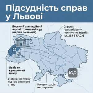 Підсудність справ про заборону політичних партій у Львові ст 289-3 КАСУ