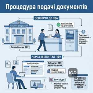 подача документів до Пенсійного фонду на виплати