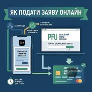 Процедура подачі заяви на декретні виплати через портал ПФУ або Дію