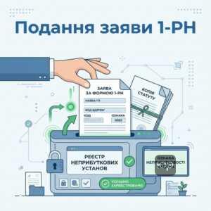 Процедура подання заяви 1-РН для внесення ГО до Реєстру неприбуткових установ