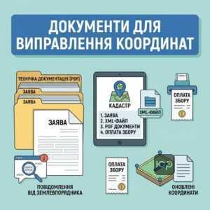 Процес подання документів для виправлення координат у ДЗК