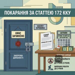 Санкції та покарання за статтею 172 ККУ за грубе порушення законодавства про працю