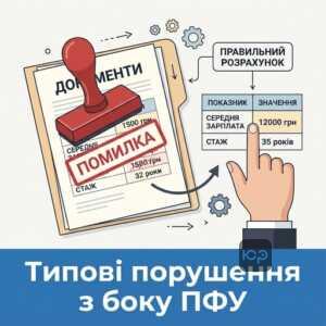 Приклади помилок ПФУ для стягнення пенсії за минулий час