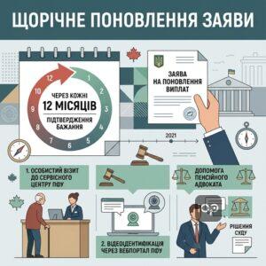 Пенсіонер подає заяву до Пенсійного фонду для поновлення виплат за довіреністю