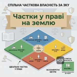 спільна часткова власність на земельну ділянку юридичне визначення за ЗКУ