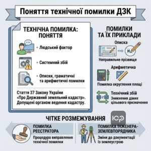 виправлення технічної помилки ДЗК опис поняття