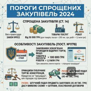Пояснення порогів вартості для спрощених закупівель у Prozorro 2024