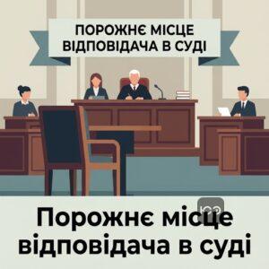Порожнє крісло відповідача під час заочного розгляду справи у суді