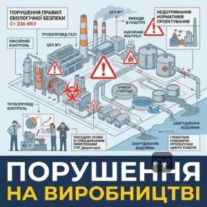 Порушення правил екологічної безпеки ст 236 ККУ на промисловому об'єкті