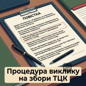 Порядок вручення повістки на навчальні збори ТЦК СП