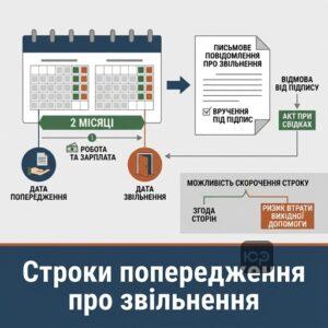 Процедура та строки попередження про звільнення при ліквідації підприємства