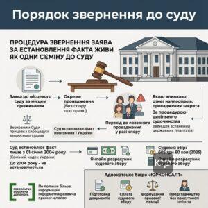 Процедура подання заяви про встановлення факту проживання однією сім’єю до суду