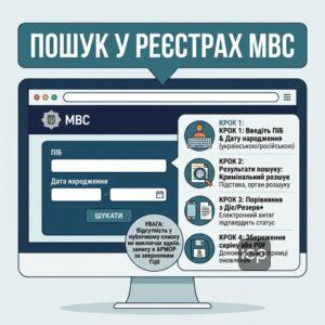 інструкція перевірки в публічному реєстрі МВС та перевірка розшуку ТЦК