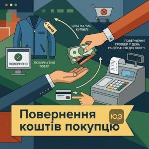 Процес отримання грошей за повернутий товар