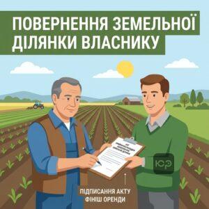 Повернення земельної ділянки паю після закінчення оренди акт приймання-передачі