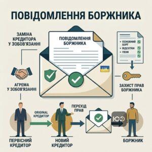 Офіційне повідомлення про те як відбувається заміна кредитора у зобов'язанні
