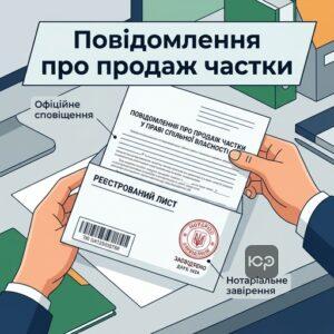 Процес офіційного повідомлення співвласників при відчуженні частки майна