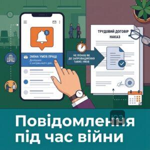 Строки повідомлення про зміну умов праці під час воєнного стану