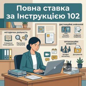 Умови отримання повної зарплати вчителями за Інструкцією 102 під час простою