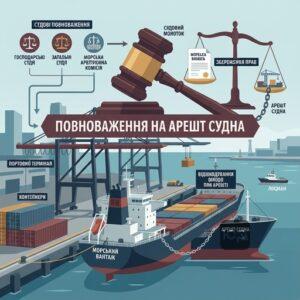 Юридичні повноваження судів та капітана порту щодо арешту судна та відшкодування шкоди при арешті судна.