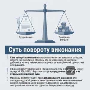 поворот виконання рішення господарський суд у майнових спорах