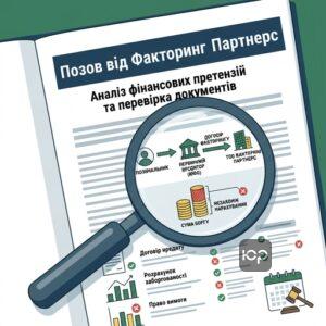 Аналіз позову від ТОВ Факторинг Партнерс суд та перевірка документів