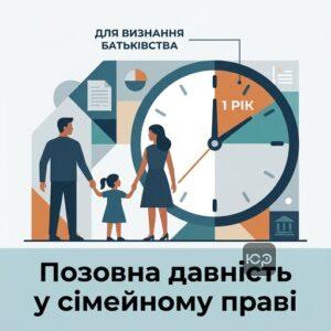 Позовна давність визнання батьківства та загальні правила сімейних спорів