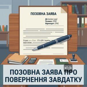Позовна заява та позов про повернення завдатку відповідно до ЦПК України