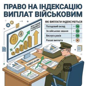 Індексація грошового забезпечення військовослужбовців та склад виплат що підлягають перерахунку