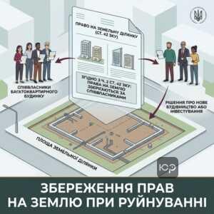 Право на землю після руйнування багатоквартирного будинку за ст 42 ЗКУ