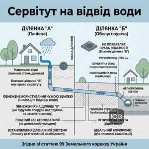 Право відводу води на сусідню ділянку згідно зі статтею 99 Земельного кодексу України