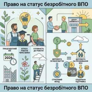Право ВПО на отримання статусу безробітного у 2026 році та критерії відповідності.