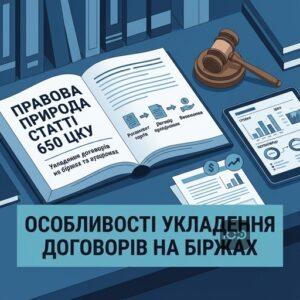 Юридичний аналіз статті 650 ЦКУ щодо укладення договорів на біржах та аукціонах.