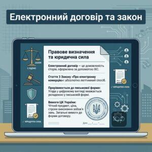 Правове визначення та юридична сила електронного договору в Україні.