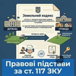Передача земель из государственной в коммунальную собственность статья 117 ЗКУ нормативная база