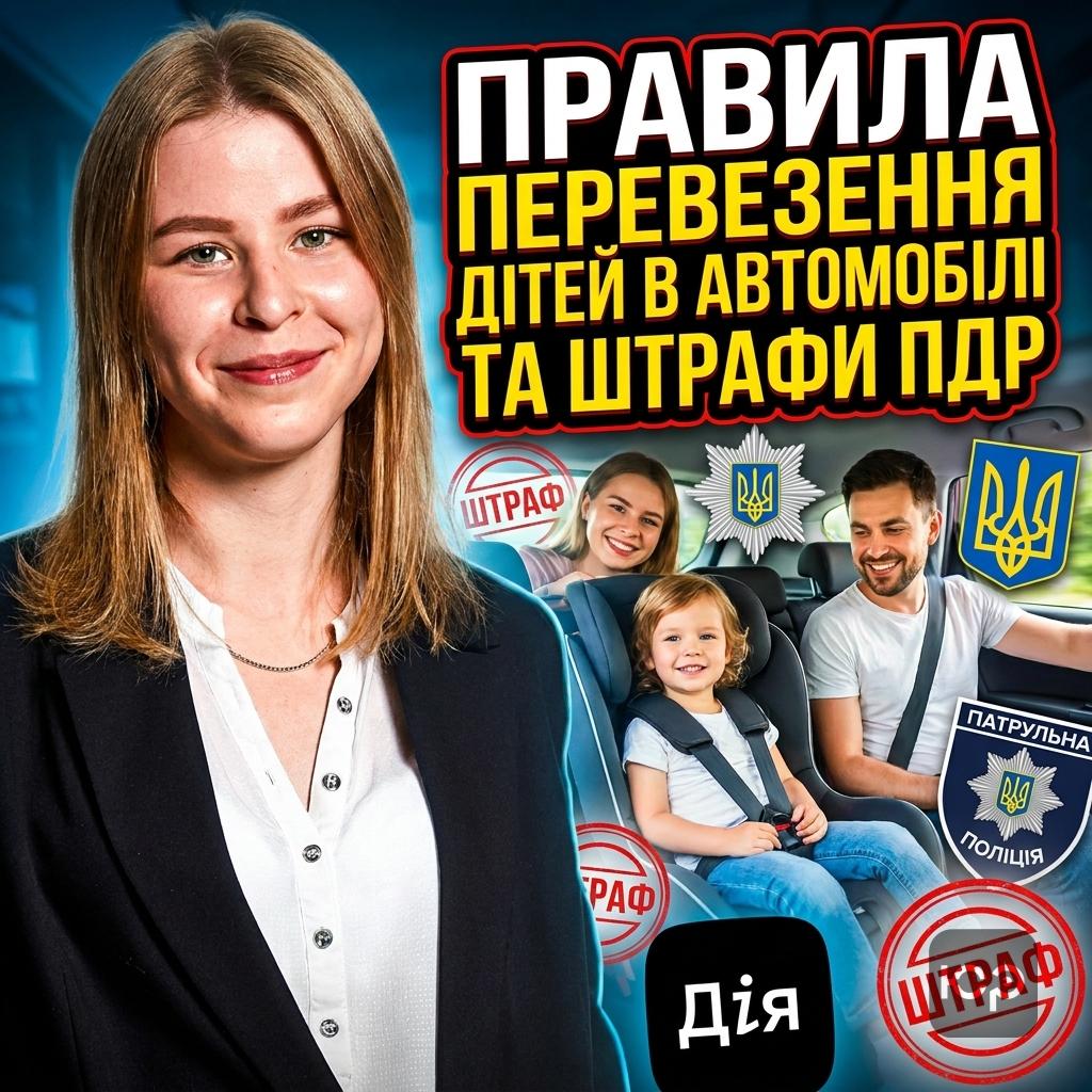 Правила перевезення дітей в автомобілі та штрафи ПДР
