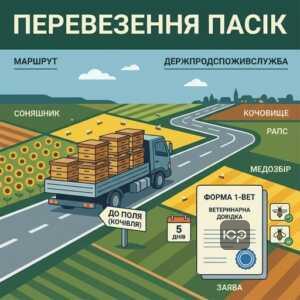 Правила перевезення пасік Україною та кочівля бджіл