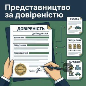 Особливості представництва за довіреністю та види документів