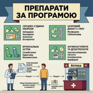 Перелік діючих речовин та ліків за державною програмою реімбурсації