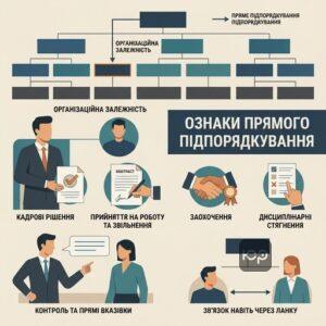 Визначення прямого підпорядкування близьких осіб та організаційна залежність на службі.