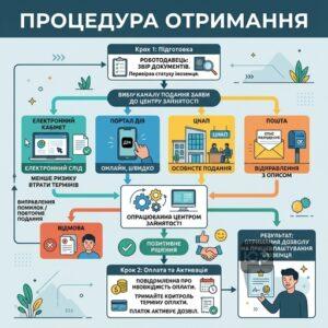Алгоритм подачі заяви та каналів для отримання дозволу на працевлаштування іноземців