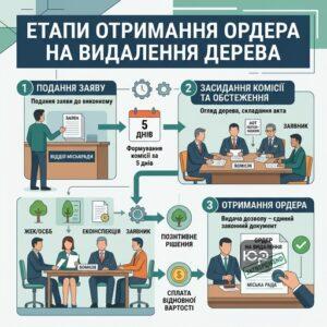 Етапи отримання ордера на видалення зелених насаджень у міській раді