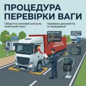 Порядок здійснення габаритно-вагового контролю інспектором