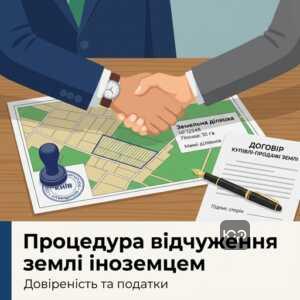 Продаж земельної ділянки іноземцем в Україні довіреність та податки