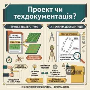 Різниця між проектом землеустрою та технічною документацією у земельній сфері