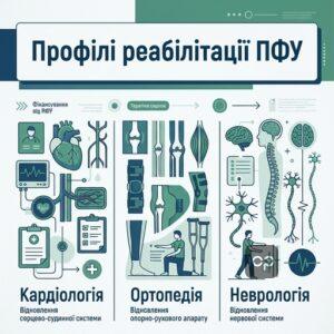Профили медицинской реабилитации, которые финансирует Пенсионный фонд Украины